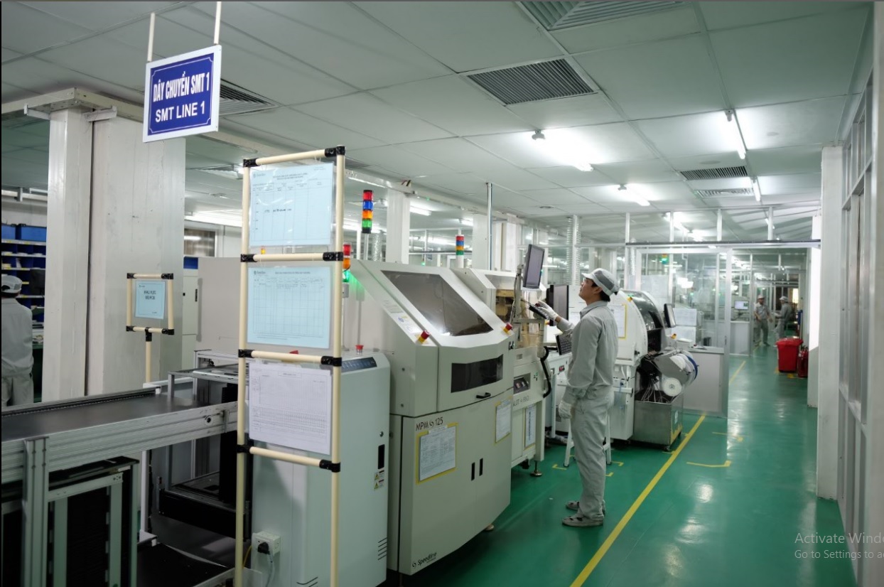 dây chuyền sản xuất LED SMD tại Rạng Đông
